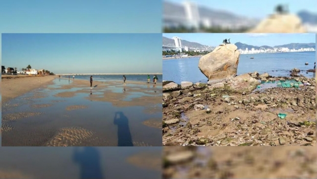 Alarmas en Yucatán y Acapulco: el mar se alejó de la playa; MAL AUGURIO