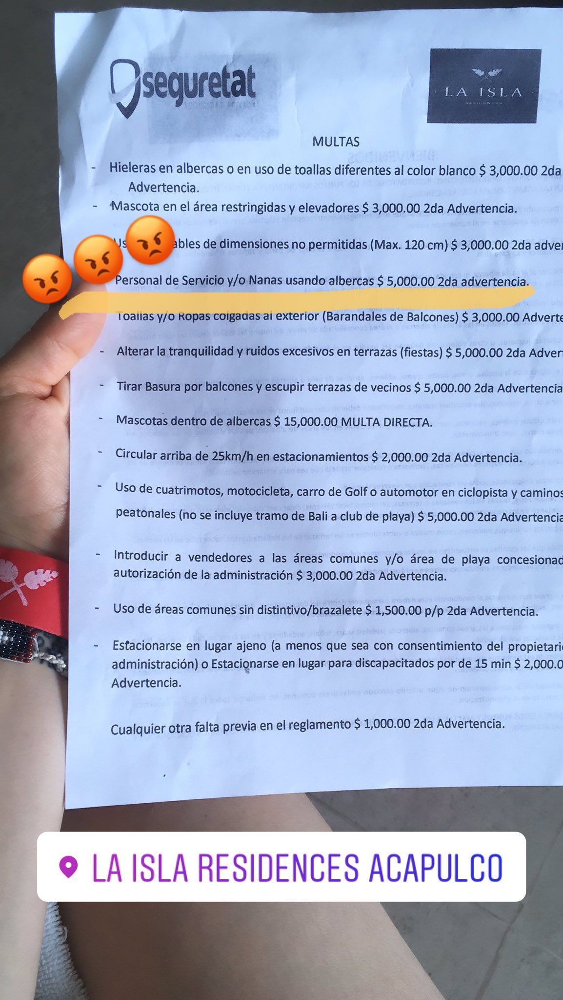 Multa Club VIP a sus miembros por meter a la servidumbre a Zonas Exclusivas de ricos