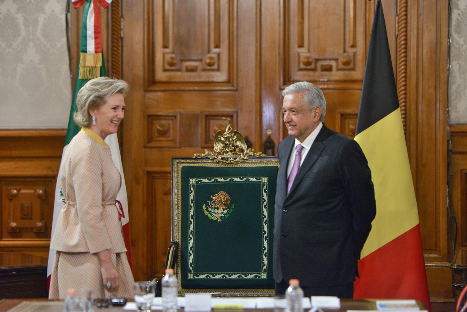 Recibe AMLO en México a la Princesa Astrid de Belgica con 137 empresas