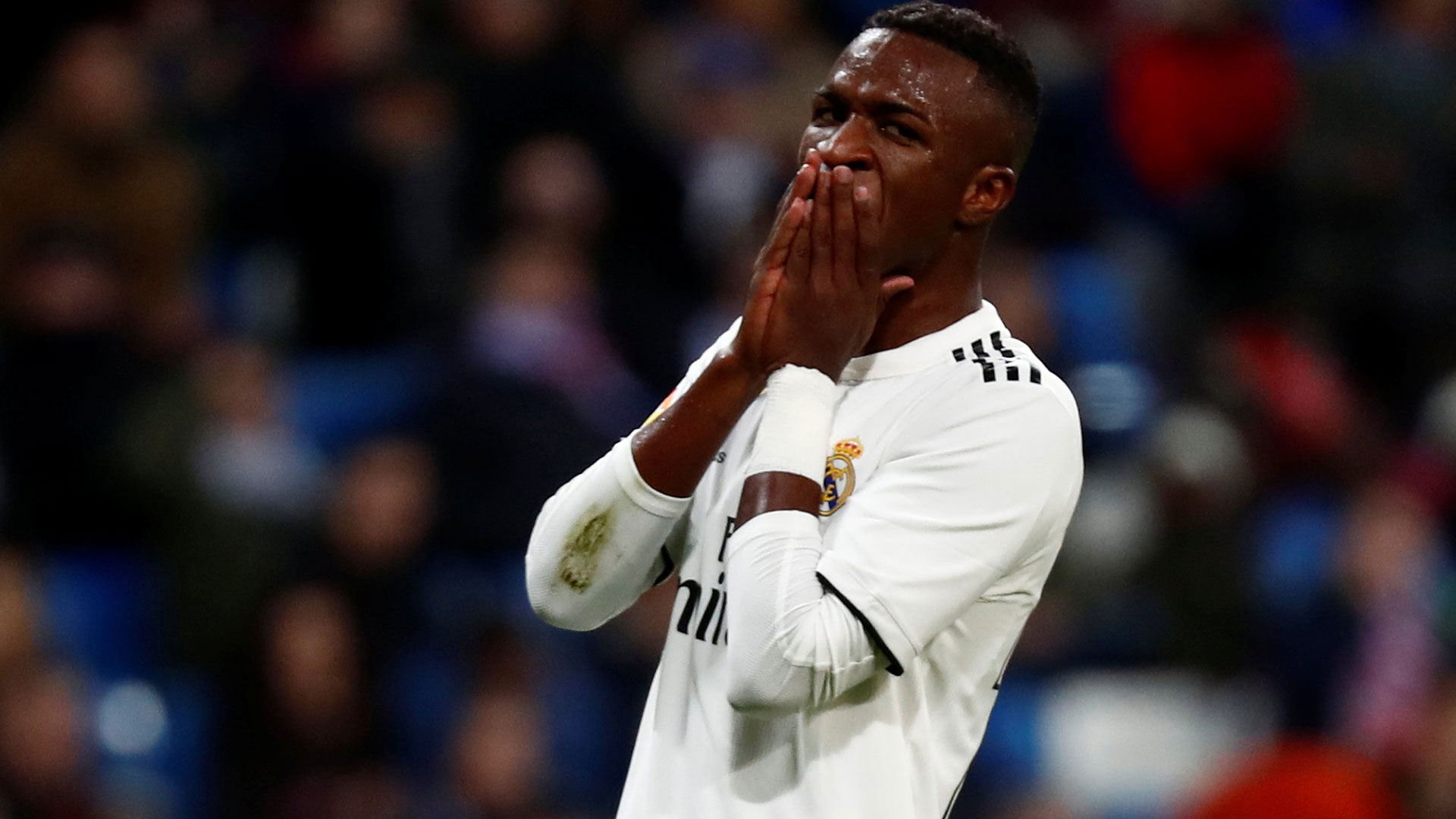 Vinicius Junior, figura de Real Madrid surgida en el Flamengo, lamentó la tragedia a la distancia (Reuters)