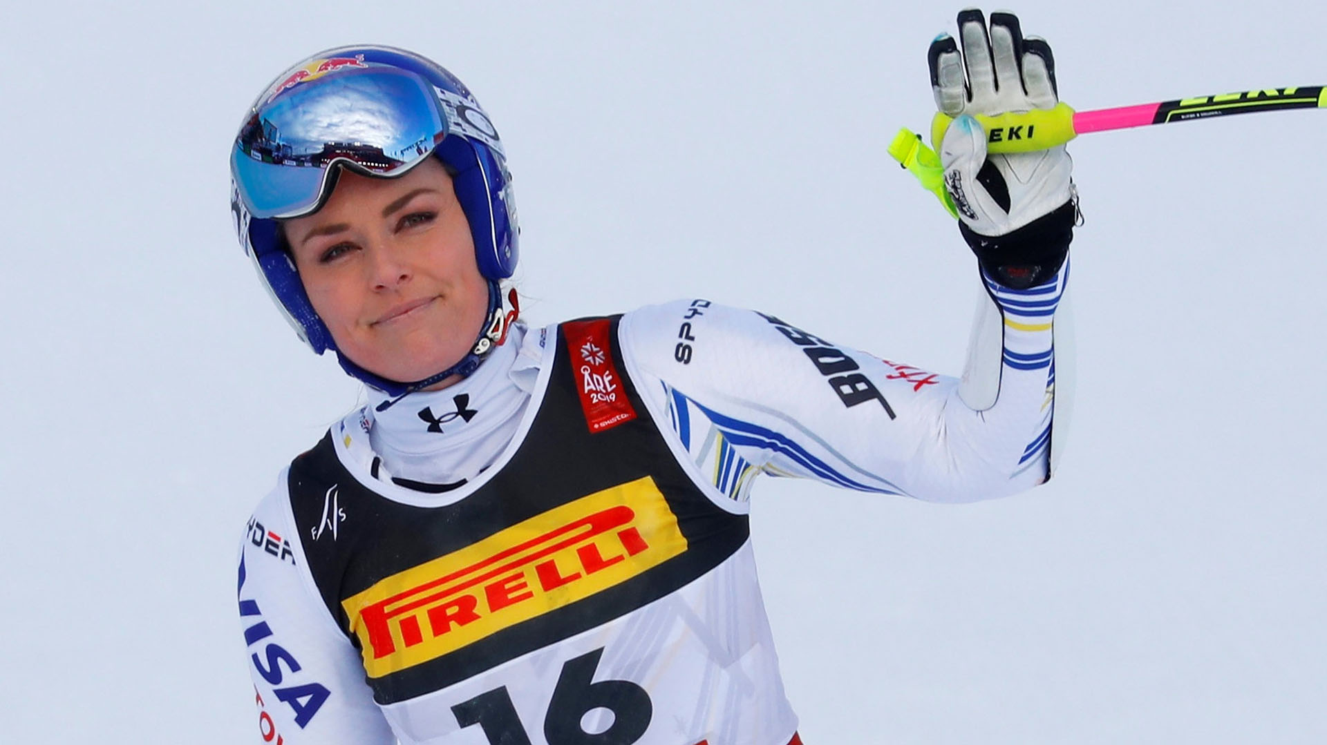 Lindsey Vonn antes del accidente (Reuters)