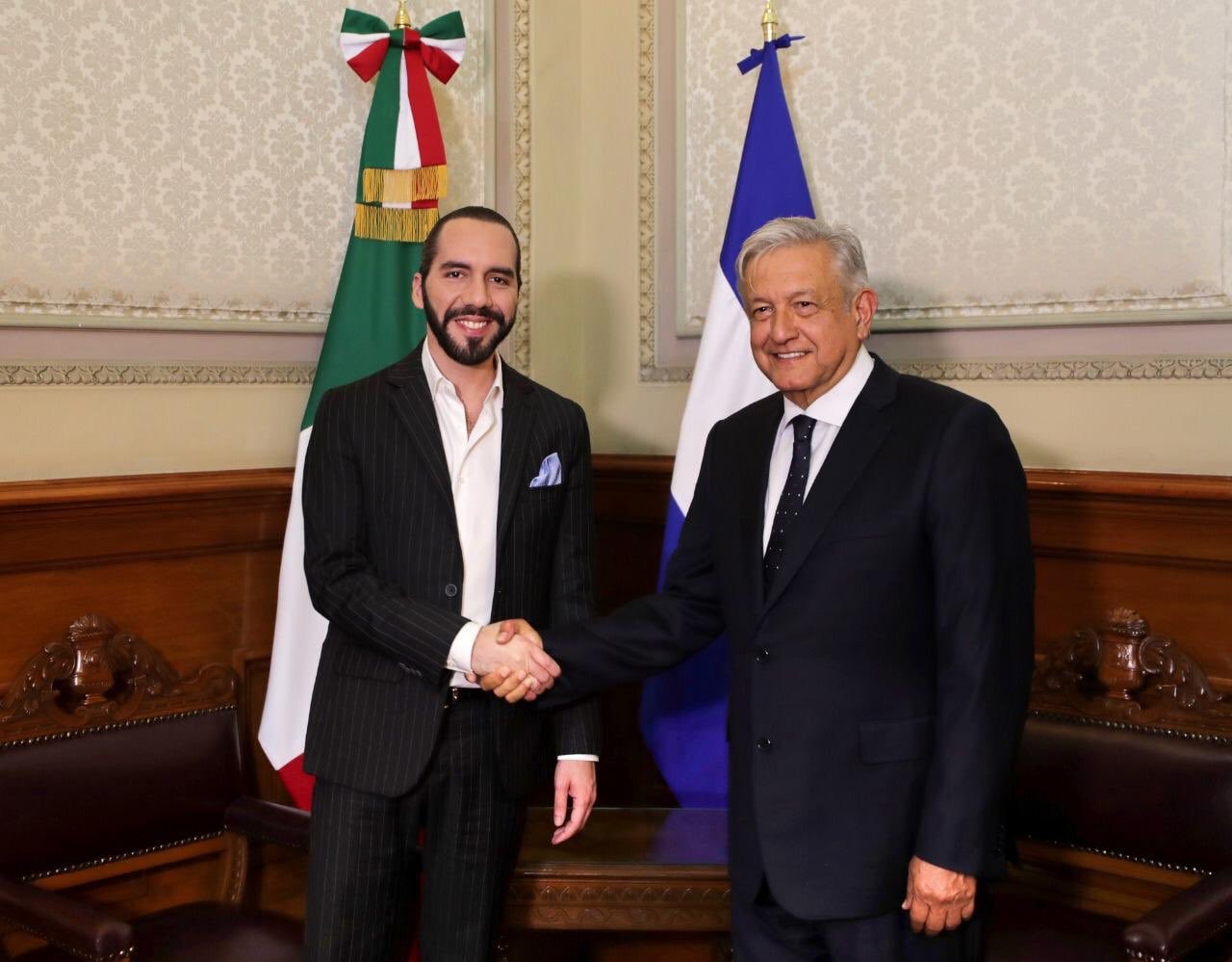 Recibe AMLO visita del apuesto presidente electo de El Salvador, Nayib Bukele Ortez