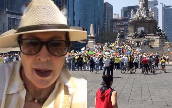 Laura Zapata lidero marcha FiFi AntiAMLO en el centro del país