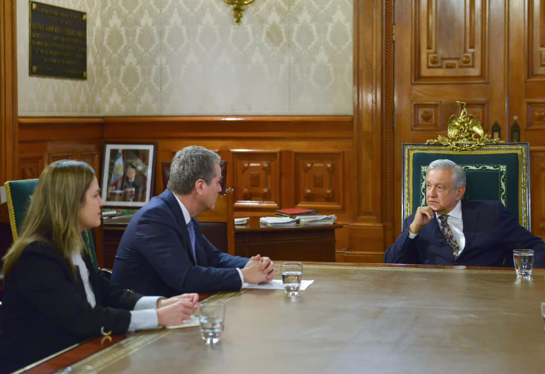 El presidente AMLO recibe al Director de la Organización Mundial de Comercio en Palacio Nacional