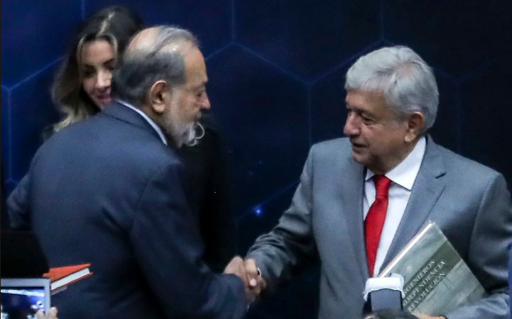 Revela AMLO comida con el magnate Carlos Salinas Helú