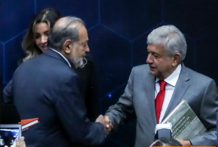 Revela AMLO comida con el magnate Carlos Salinas Helú