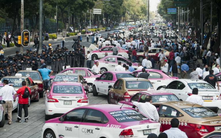 Estos son los bloqueos hoy convocado por el Movimiento Nacional de Taxistas