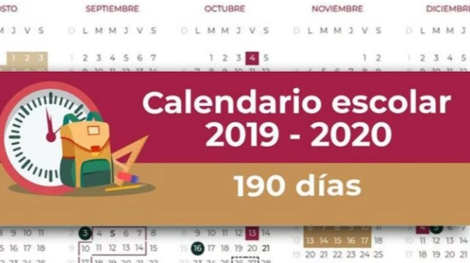 Este sera el Calendario escolar 2019-2020