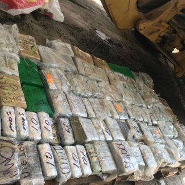 Decomisan millones de pesos y dólares en retroexcavadora ‘mano de chango’