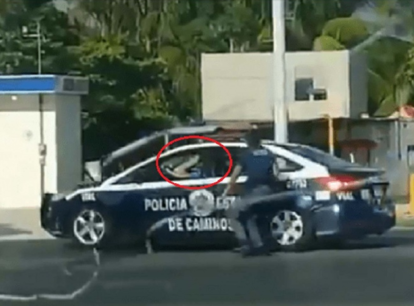 Robaron patrulla enfrente de policías, ¿porque no le dispararon?