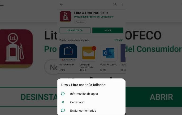 Falla la app “Litro x Litro” por alta demanda asegura la Profeco