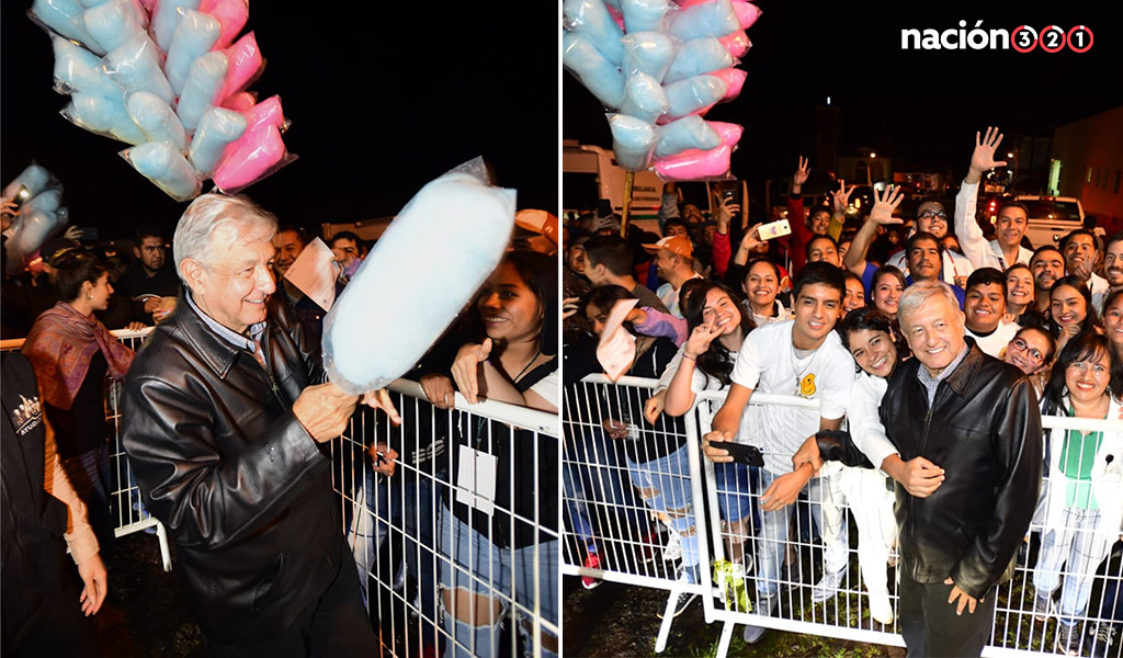 AMLO compra un algodón en la calle y hace feliz a México