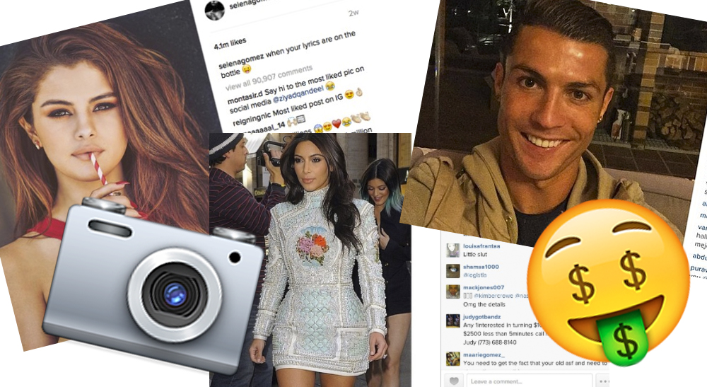 Las 10 celebridades que más cobran por publicar en Instagram