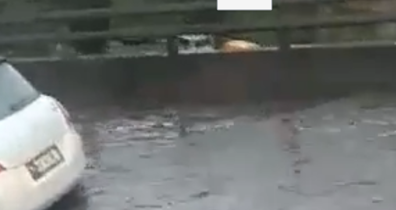 Puente de Indios Verdes se empieza a inundar