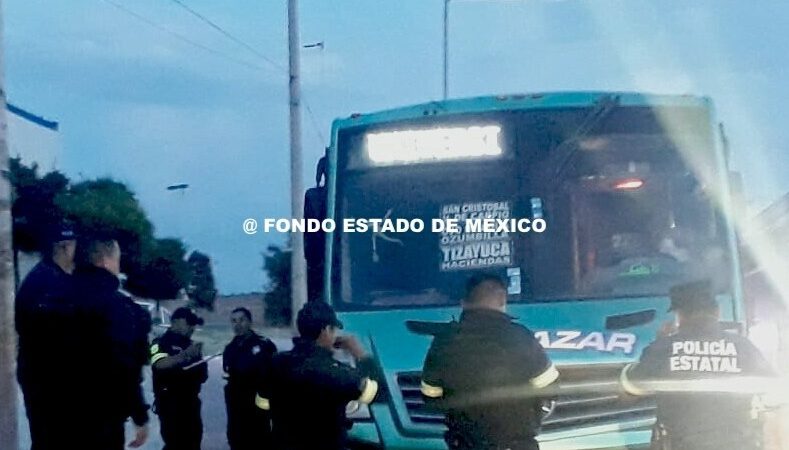 Quiebran a pasajero durante asalto a camión en la MX-Pachuca