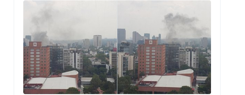 Gran incendio hoy en Polanco, en Presidente Masaryk