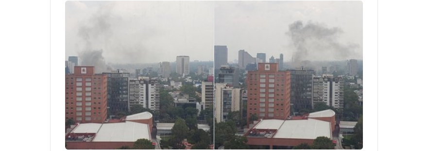 Gran incendio hoy en Polanco, en Presidente Masaryk