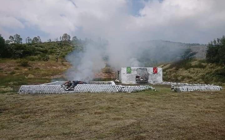 Ejercito incinera tonelada y media de Cocaína en Teotihuacan