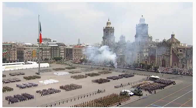 El paracaidista y otros accidentes ocurridos durante el desfile militar en México