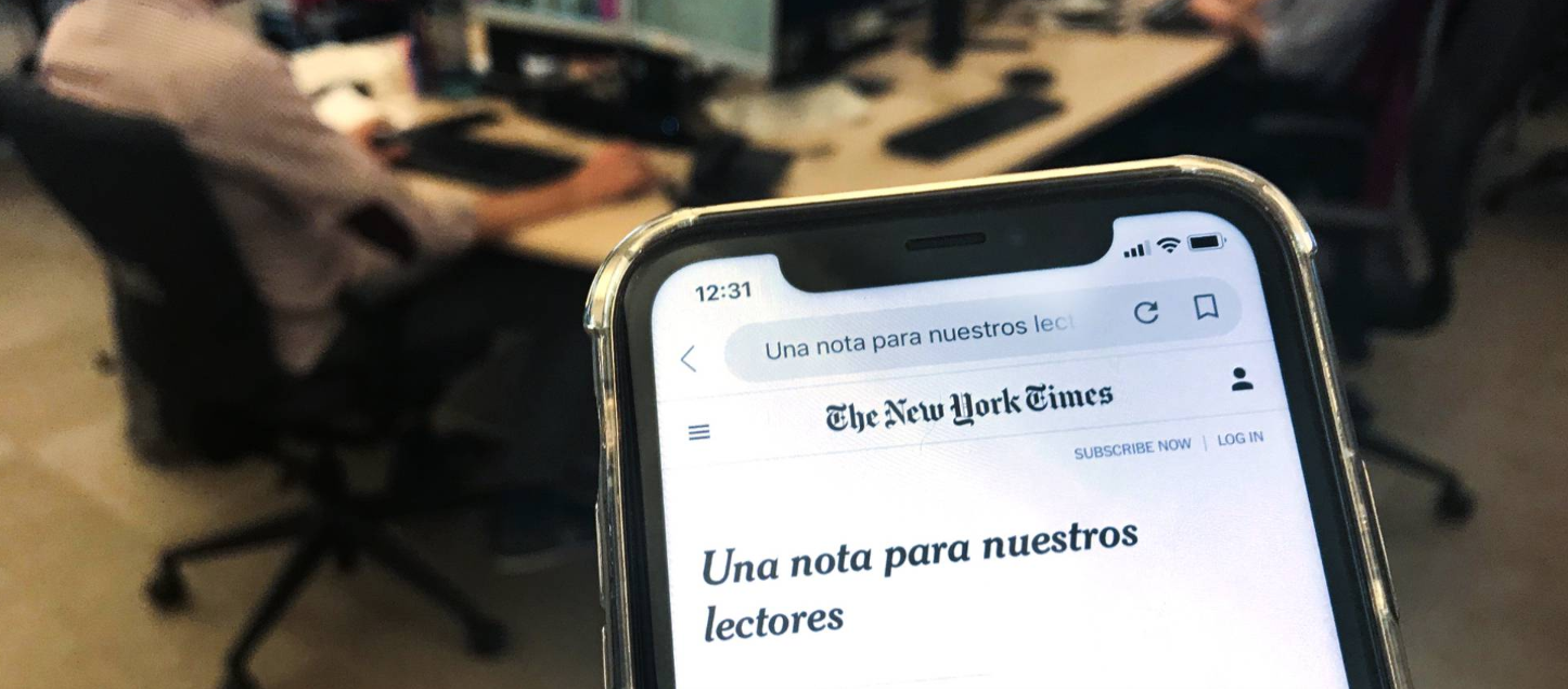 Se fue The New York Times (NYT) en Español, no jalo