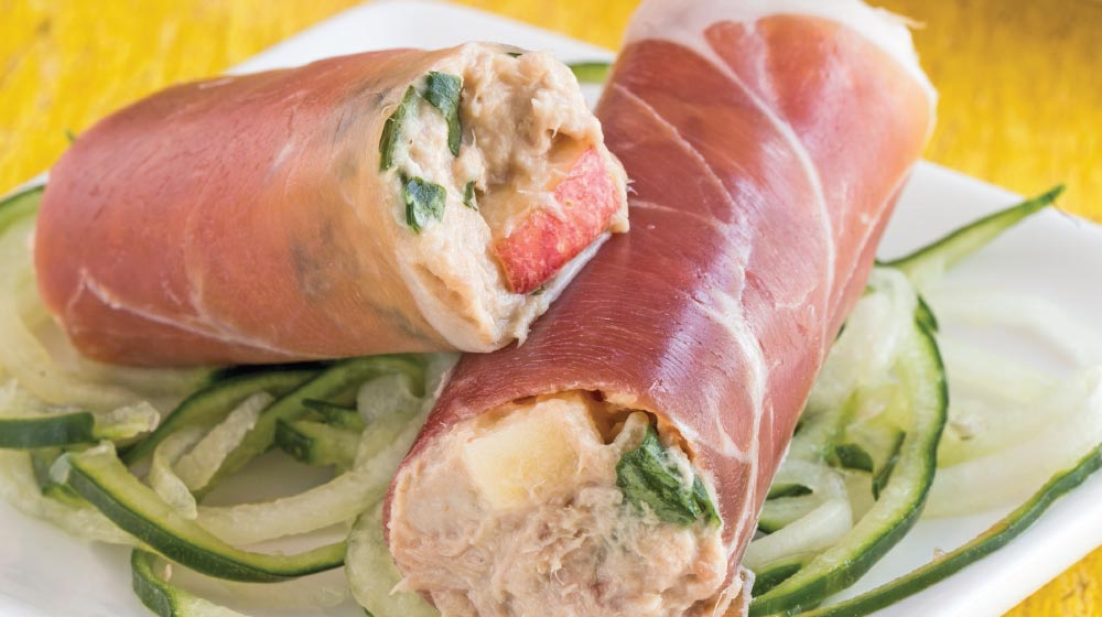 RECETA: Rollitos de jamón serrano rellenos de atún