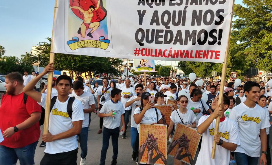 A si se vivió la marcha por la paz en Culiacán