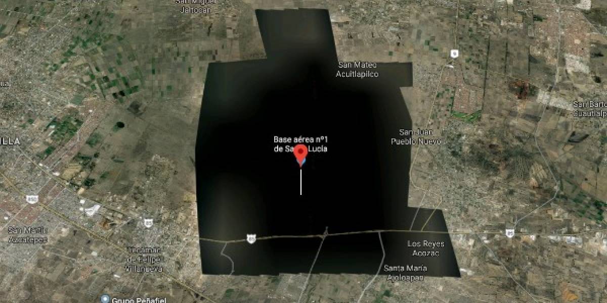 Santa Lucía “desaparece” del mapa satelital de Google