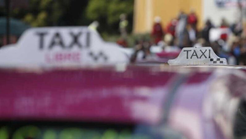 Galeria de la protesta de taxistas en la CDMX