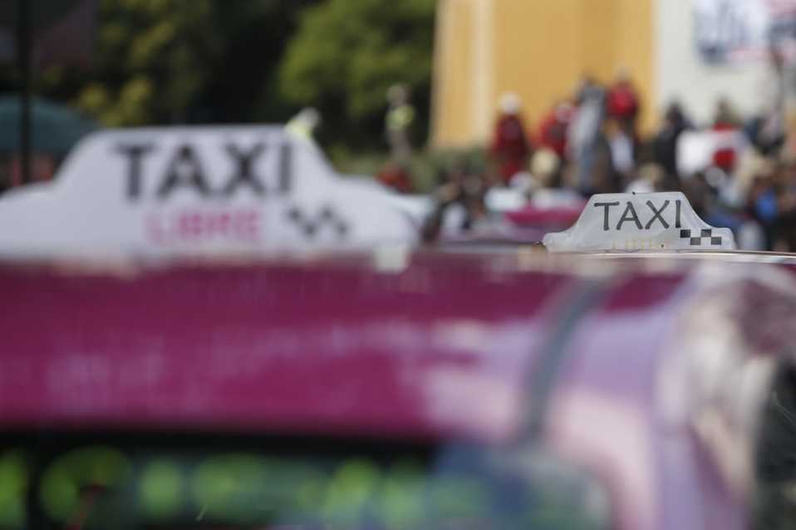 Galeria de la protesta de taxistas en la CDMX