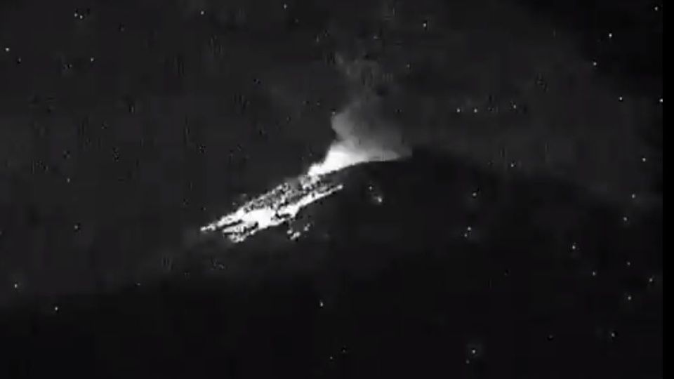 Volcán Popocatépetl y sus dos explosiones en esta madrugada