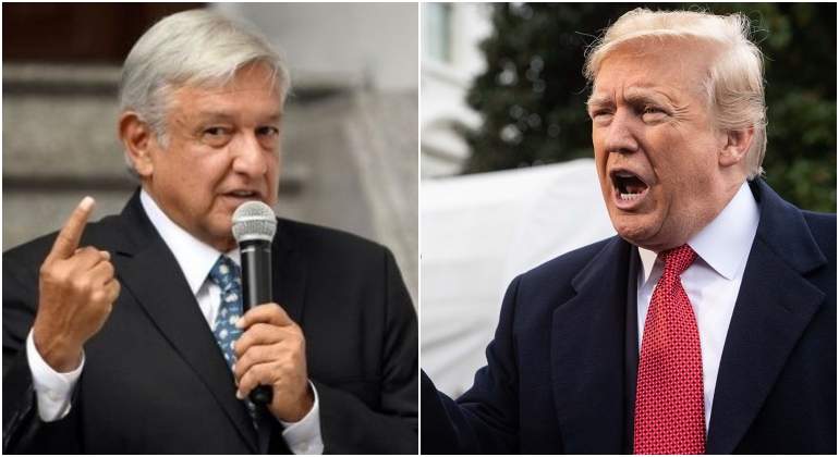 El presidente Andrés Manuel López Obrador de México y el presidente Donald J. Trump de EEUU.