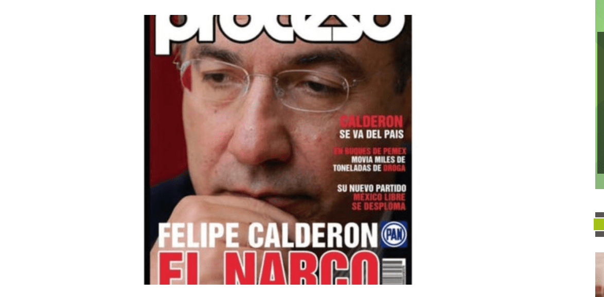 Proceso no puso a Calderón como “El Narco” en revista