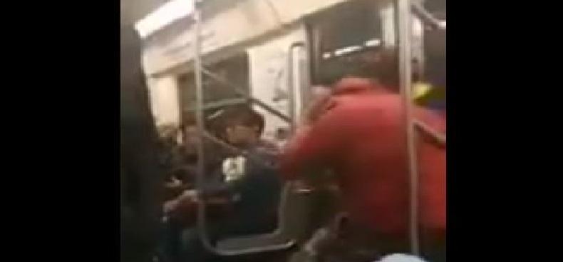 Pelea en el metro de la CDMX se vuelve viral en las redes sociales