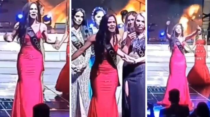 VÍDEO | En pleno concurso, Miss Colombia denunció que Miss Global estaba arreglado