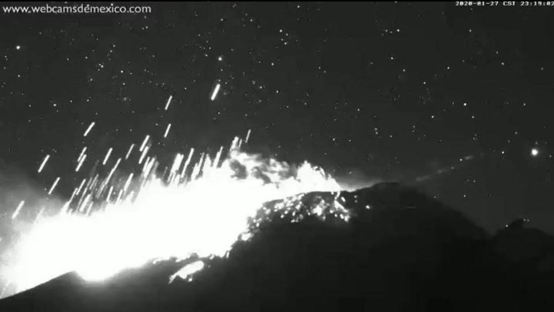 Popocatépetl registra actividad ayer antes de la media noche