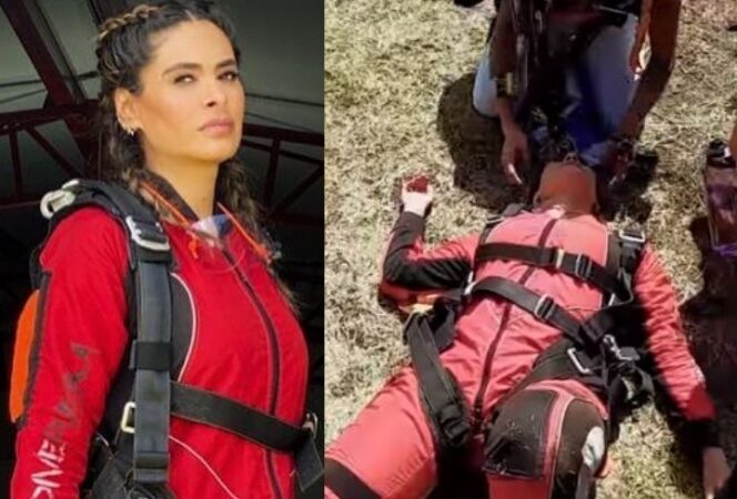 VÍDEO | Galilea Montijo se lanza en paracaídas para cumplir reto y se desmaya