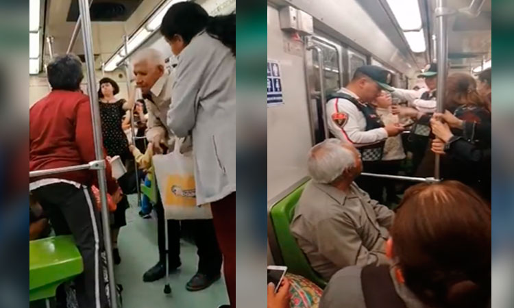 VÍDEO | Mujeres corren a viejitos de vagón exclusivo en el metro de la CDMX