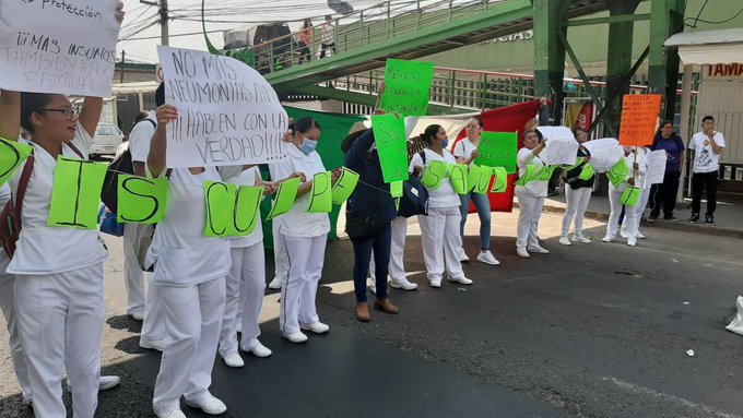 Protestan en Ecatepec por falta de insumos médicos