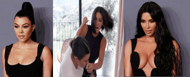 VÍDEO | Kim y Kourtney Kardashian se pelean a golpes y dejan todas las paredes manchadas