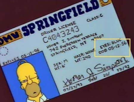 Tarjeta de Homero Simpson