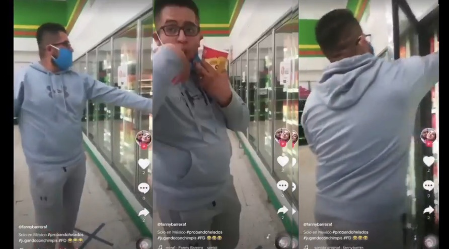 VÍDEO | Usuaria de TikTok graba a un tipo metiendo la mano a un helado y regresandolo a su lugar