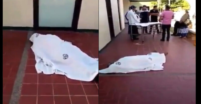 VÍDEO | Dejan tirado a hombre afuera del IMSS con Covid-19
