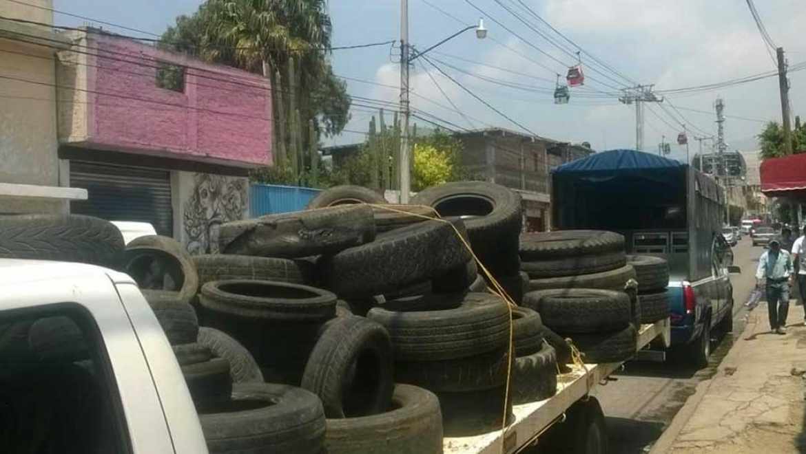 Retiran y reciclan 30 toneladas de llantas en Ecatepec