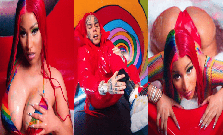 Nicki Minaj estrena vídeo con el rapero 6ix9ine y el luce su tobillera de recluso