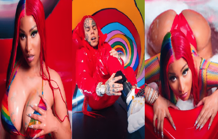 Nicki Minaj estrena vídeo con el rapero 6ix9ine y el luce su tobillera de recluso