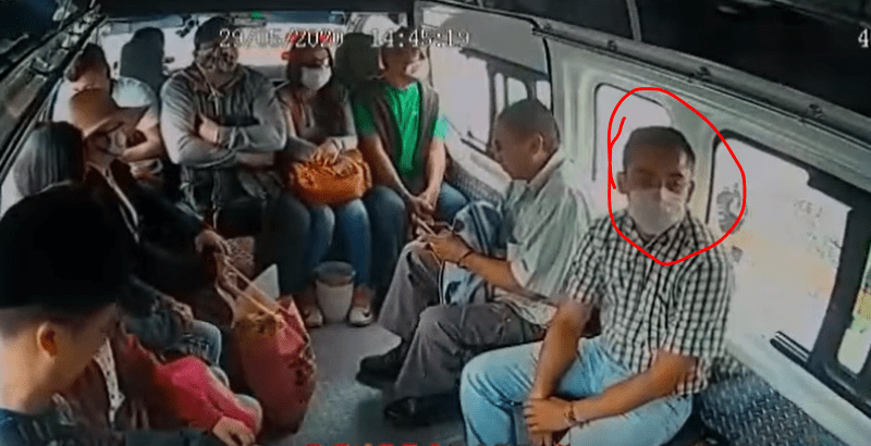 Duro robo con pistola espanta a pasajeros en la Texcoco-Lechería, así lo grabo la combie