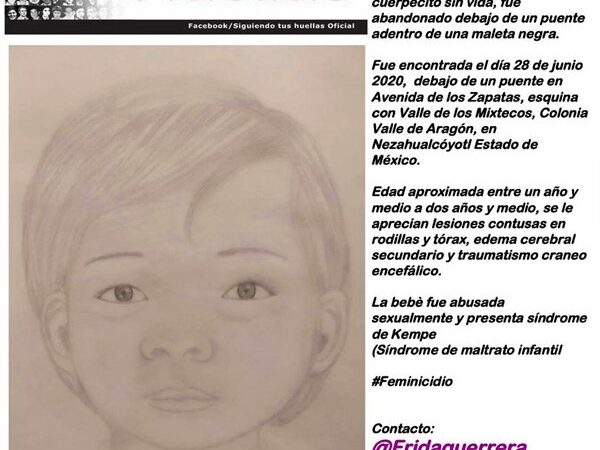 Recompensa para identificar a niña hallada en maleta