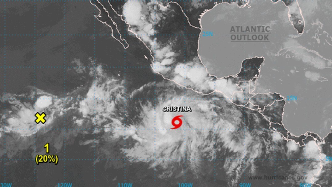 ‘Cristina’ provocará lluvias en Colima, Jalisco y Michoacán