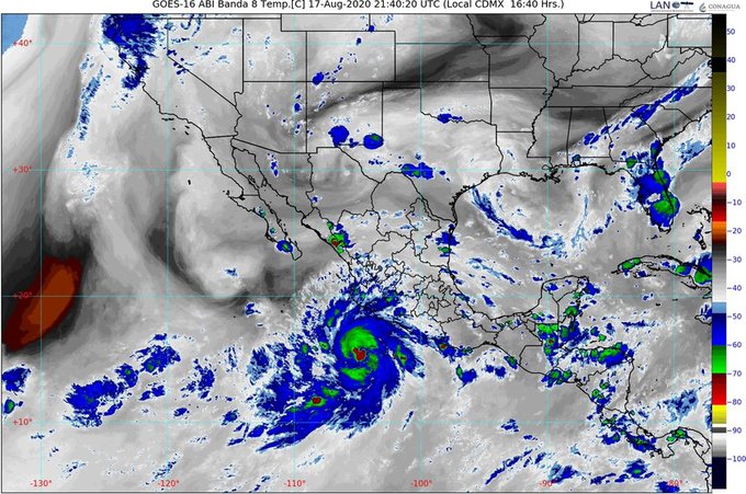 Huracán ‘Genevieve’ llega a categoría 2 en el Pacífico