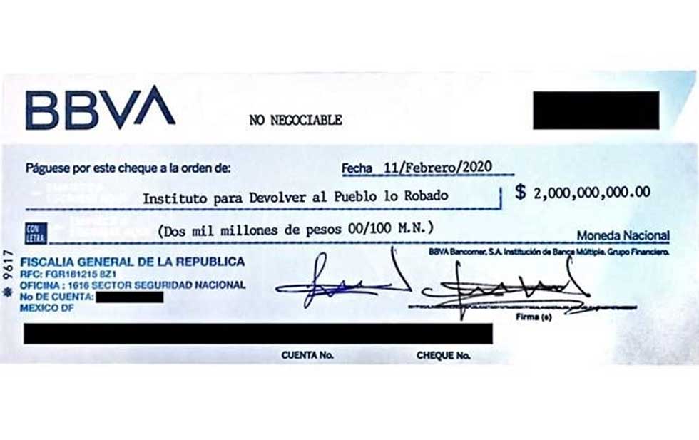 Rebotan cheque rifa del avion